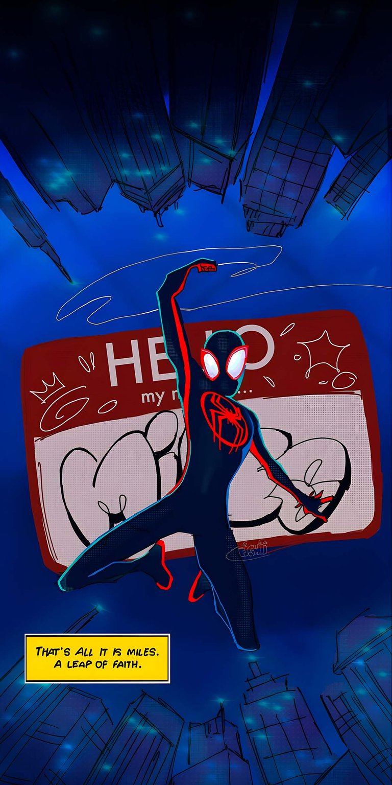 Miles Spiderverse art wallpaper 4K iPhone