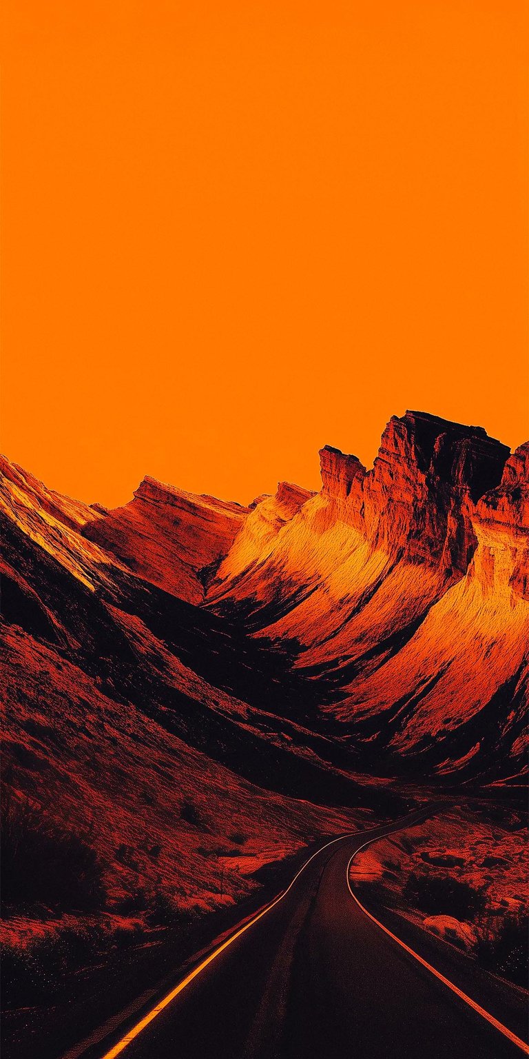 Road between mountains Wallpaper HD iPhone