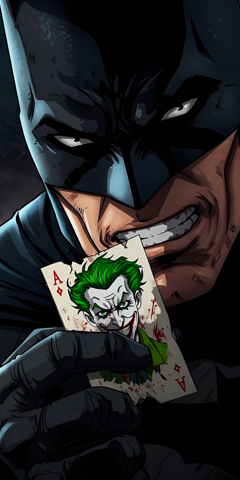 Batman with joker card Wallpaper iPhone