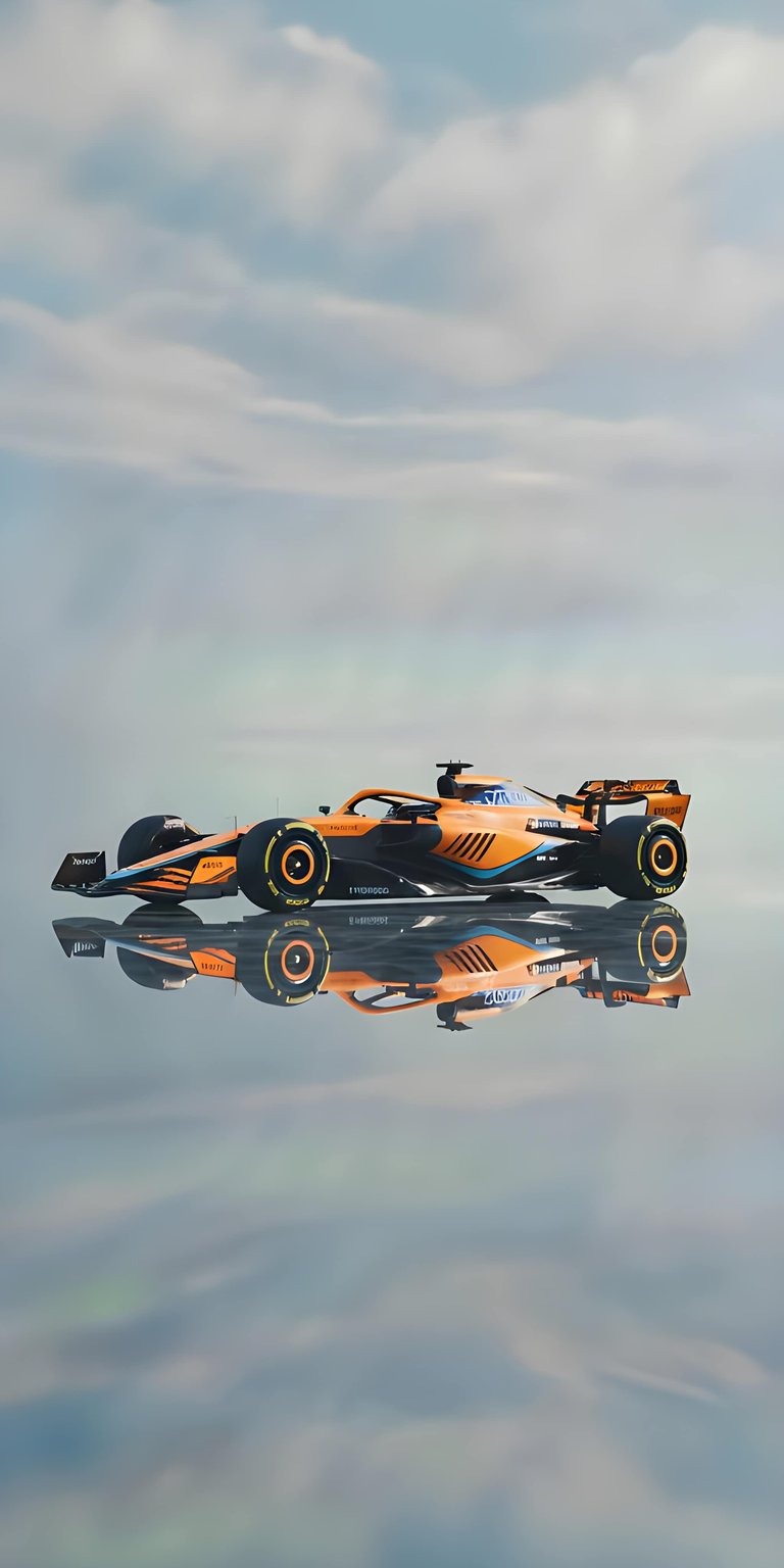 Celebrate the "Papaya" heritage with this stunning 4K wallpaper of a McLaren Formula 1 car. The car is finished in its signature bright orange and blue accents, captured with a crisp reflection on a polished surface. This minimalist yet powerful composition highlights the sleek lines and aerodynamic mastery of McLaren’s racing division, making it a top-tier choice for racing enthusiasts.