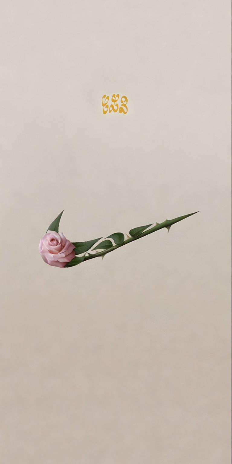 Nike logo floral iPhone 4K wallpaper