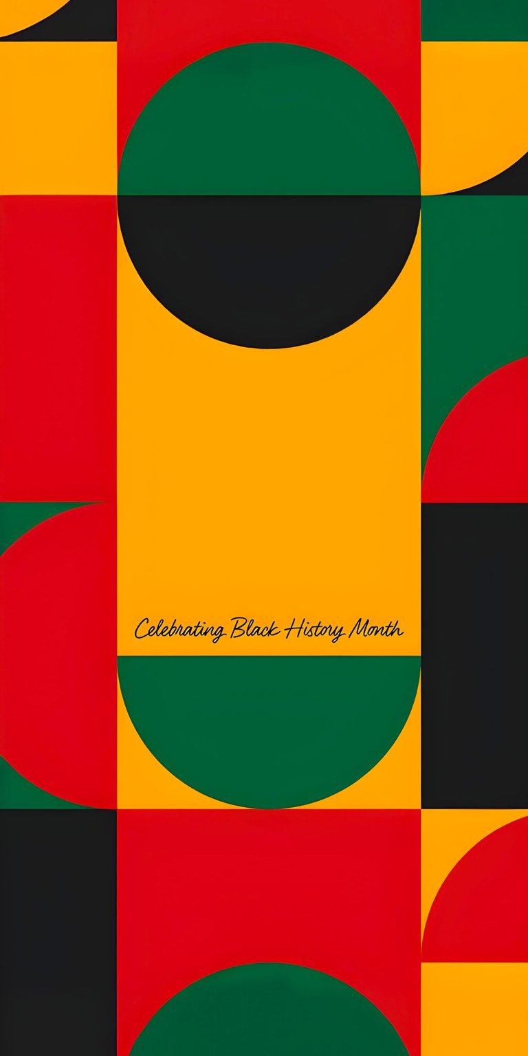 This vibrant geometric pattern wallpaper features bold red, green, and yellow circles. It is a striking static wallpaper for iPhone users celebrating cultural heritage.