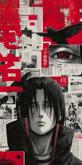 Itachi Uchiha poster art wallpaper 4K