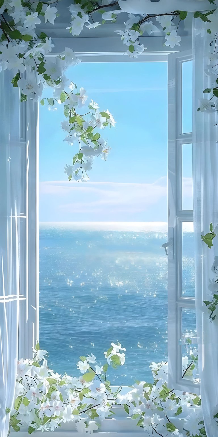 Ocean view art iPhone wallpaper HD