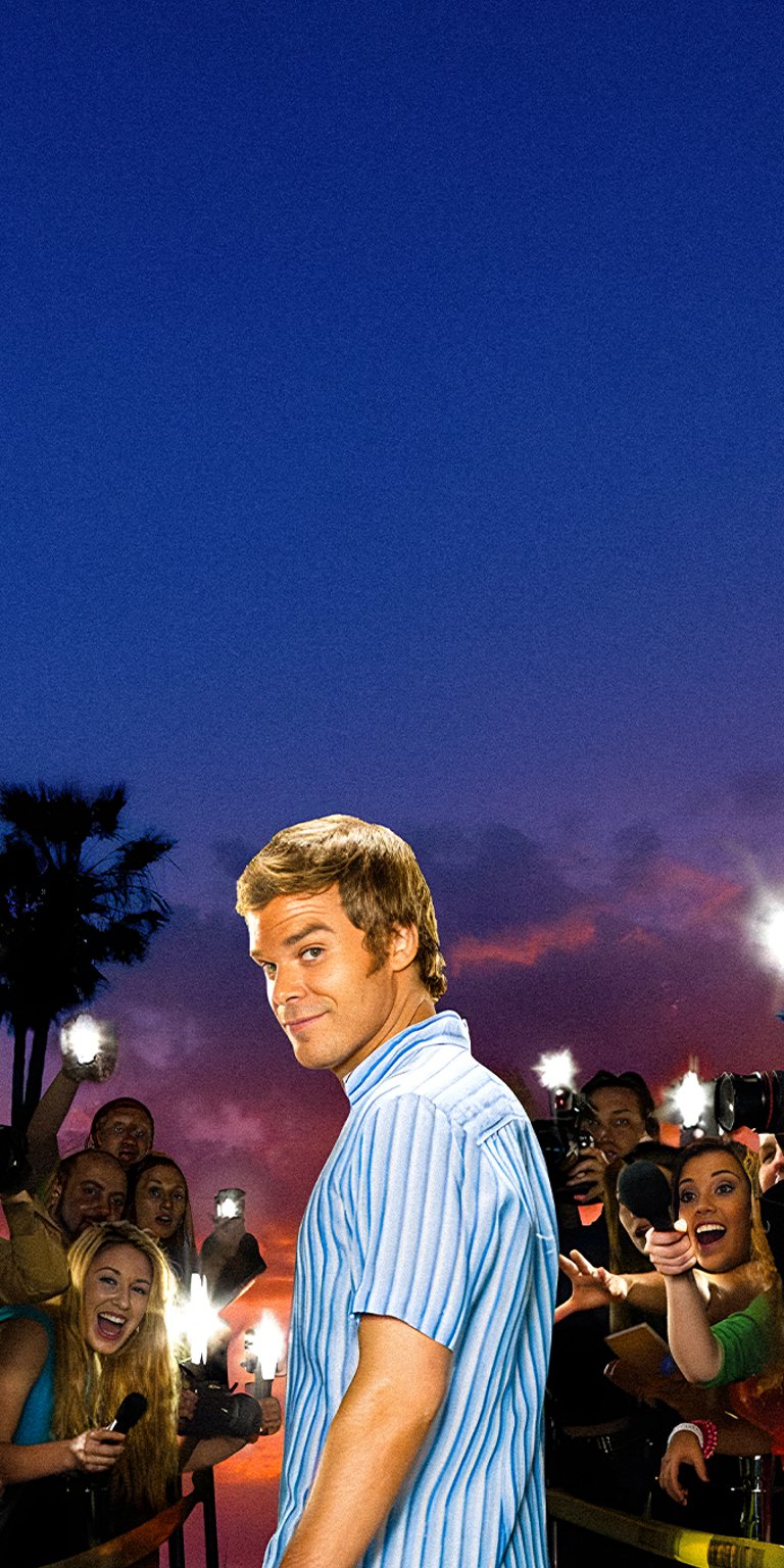 Dexter Morgan posing night with fans wallpaper