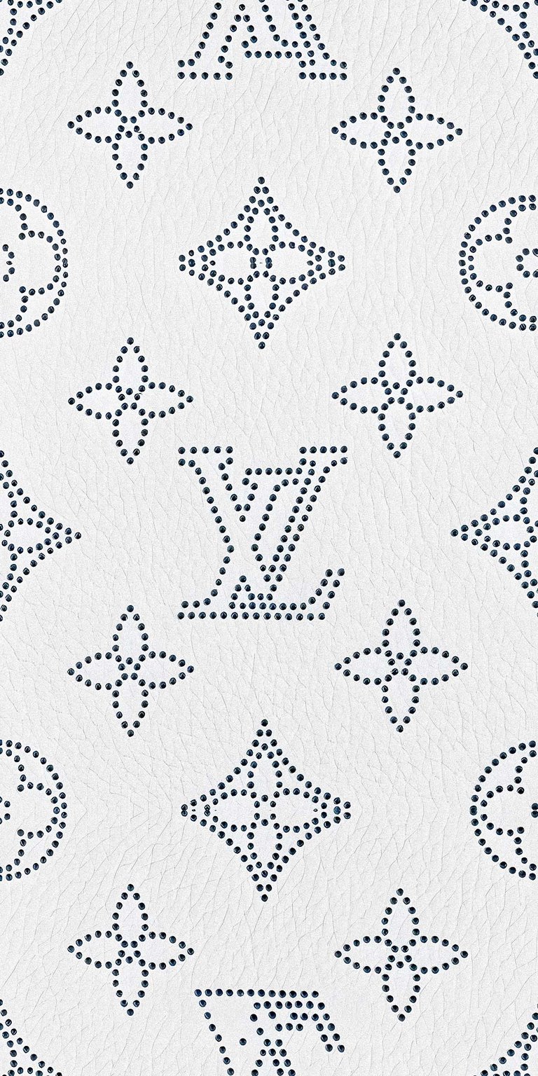 Louis Vuitton black and white pattern wallpaper for mobile