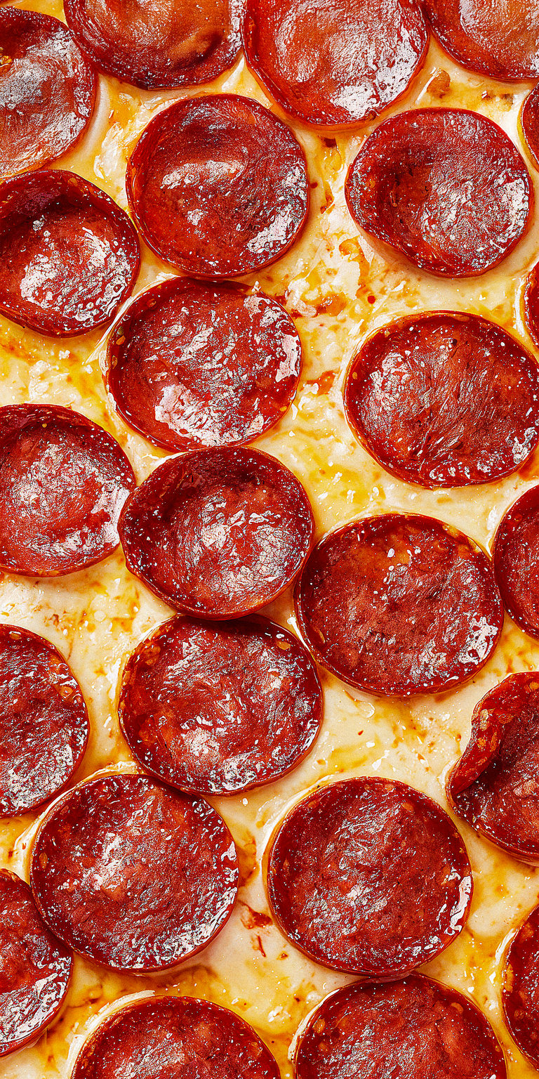 Pizza Toppings Macro Wallpaper HD iOS