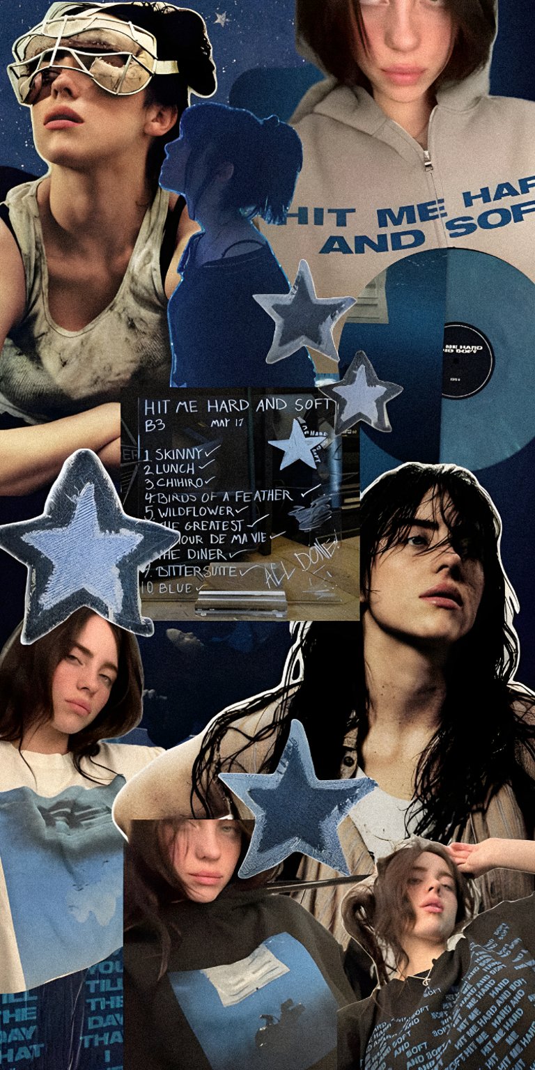 person poster star poster page collage movie poster billie eilish hit me hard and soft