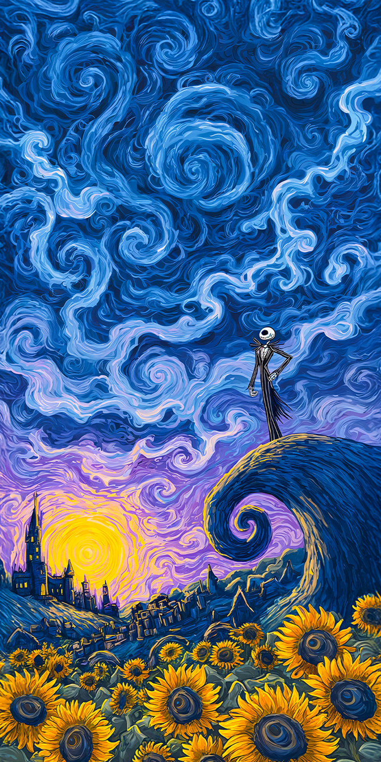 The Nightmare Before Christmas AI wallpaper iPhone 4K