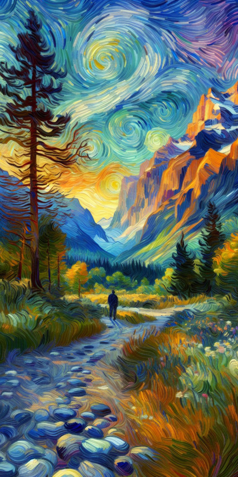 Beautiful landscape with abstract design clouds wallpaper