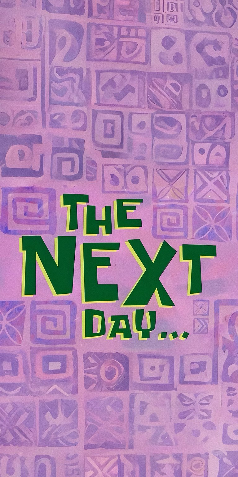 Get this awesome wallpaper for your iPhone featuring "The Next Day" in vibrant green against a background of textured lavender blocks in 4K resolution. This cool wallpaper includes painted geometric patterns, creating a playful and quirky aesthetic.