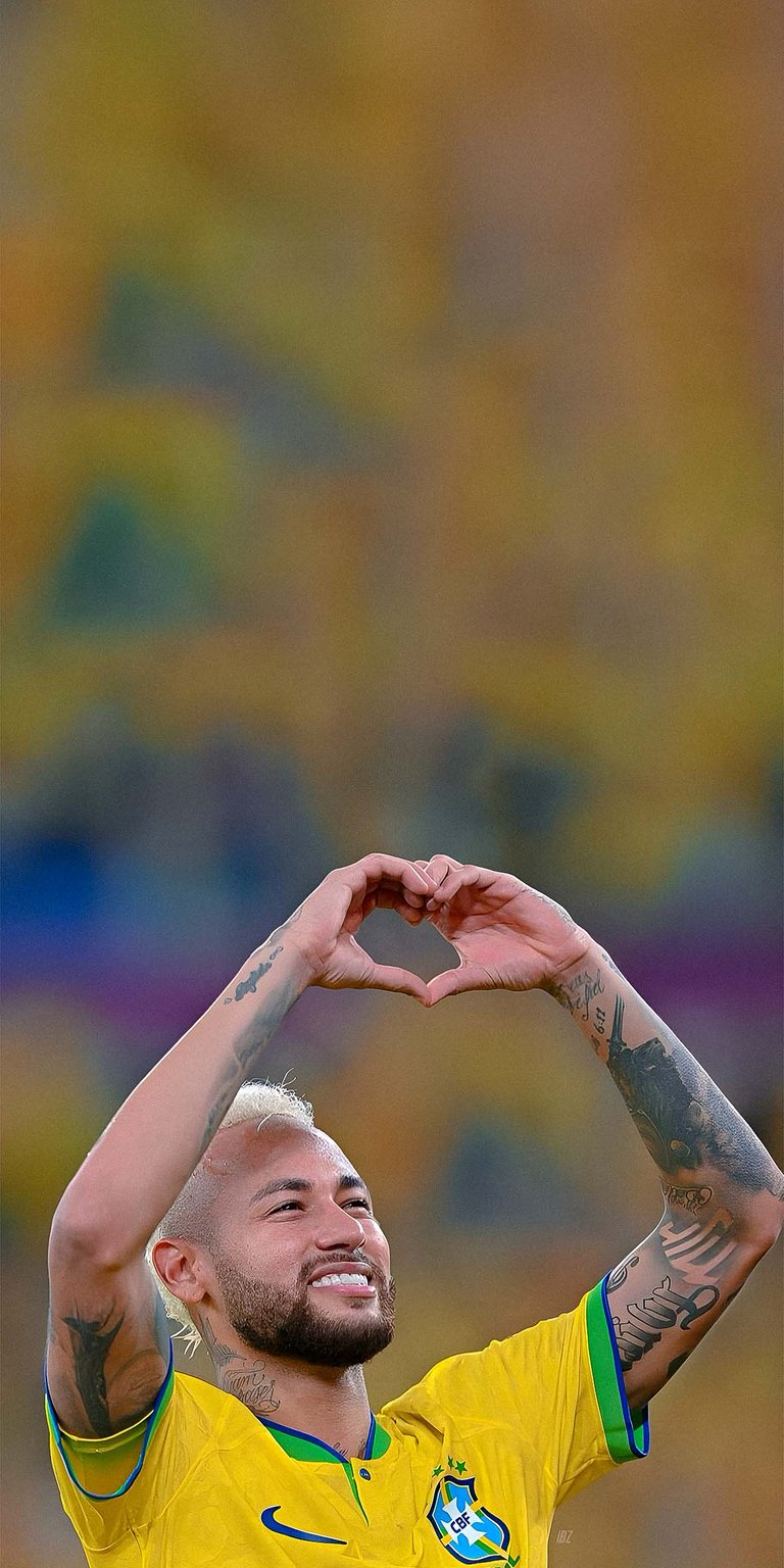 Neymar heart hand sign photo wallpaper