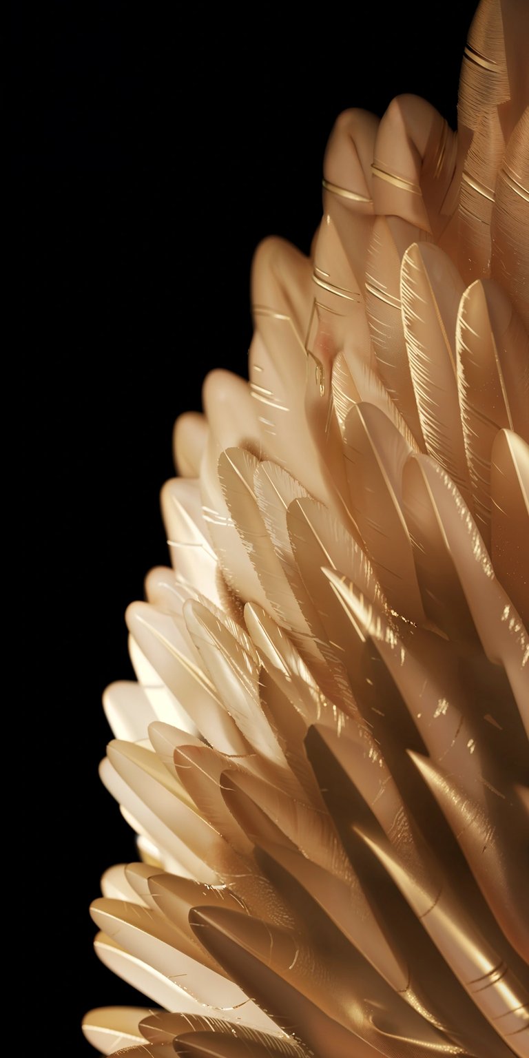 Behold this exquisite Feathers 4K wallpaper, perfect for your iPhone, showcasing layers of golden plumage. The feathery texture and warm, metallic hues will transform your mobile device.