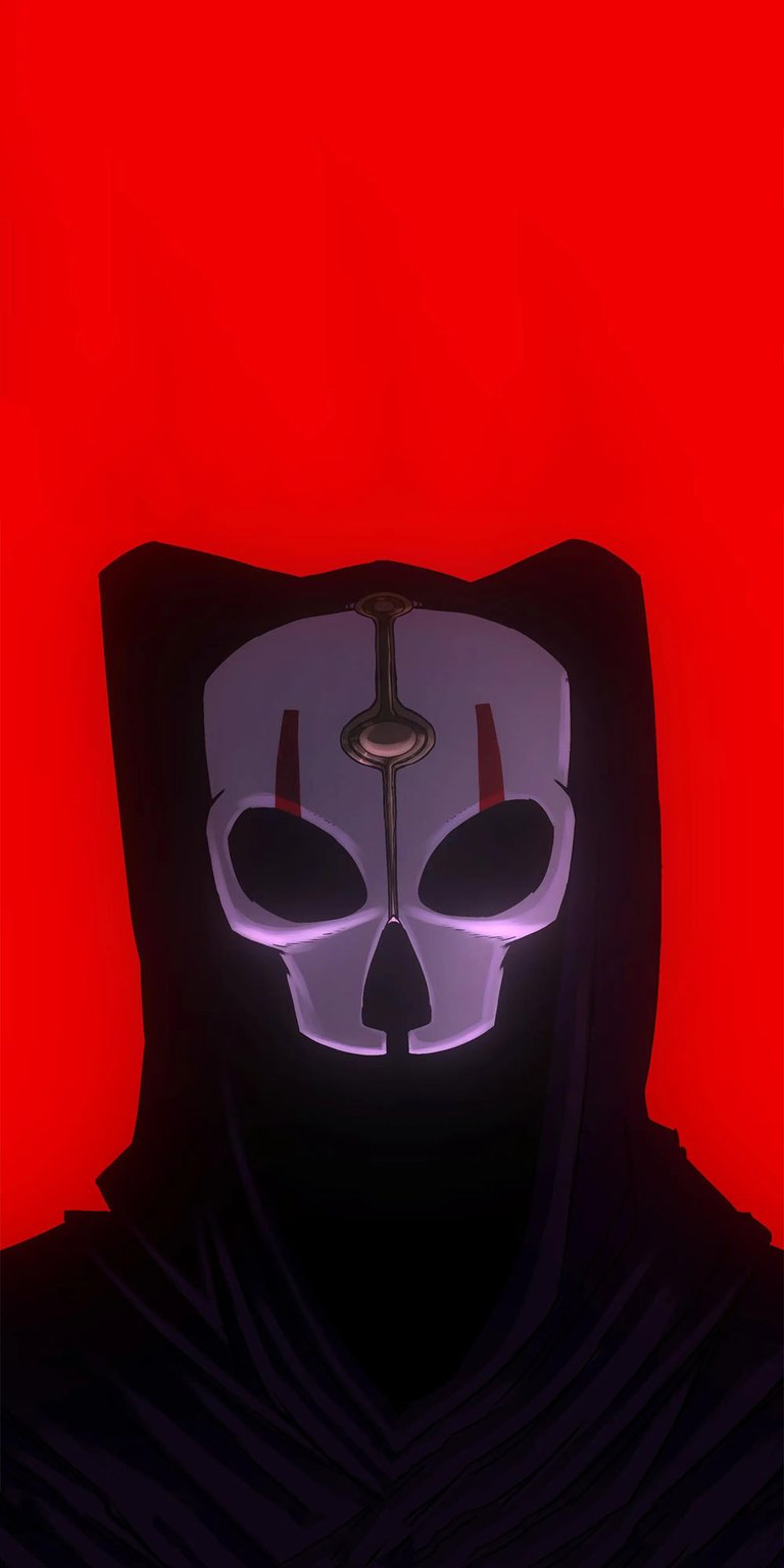 This Darth Nihilus wallpaper showcases the Sith Lord's mask against a vibrant red backdrop. These aesthetic wallpapers bring a dark, cinematic look to any iPhone.