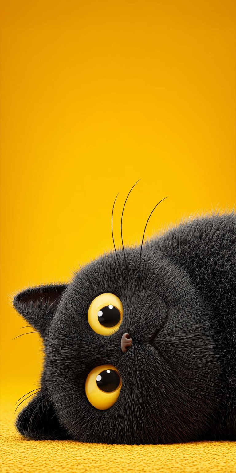 Cute black cat wallpaper HD iPhone