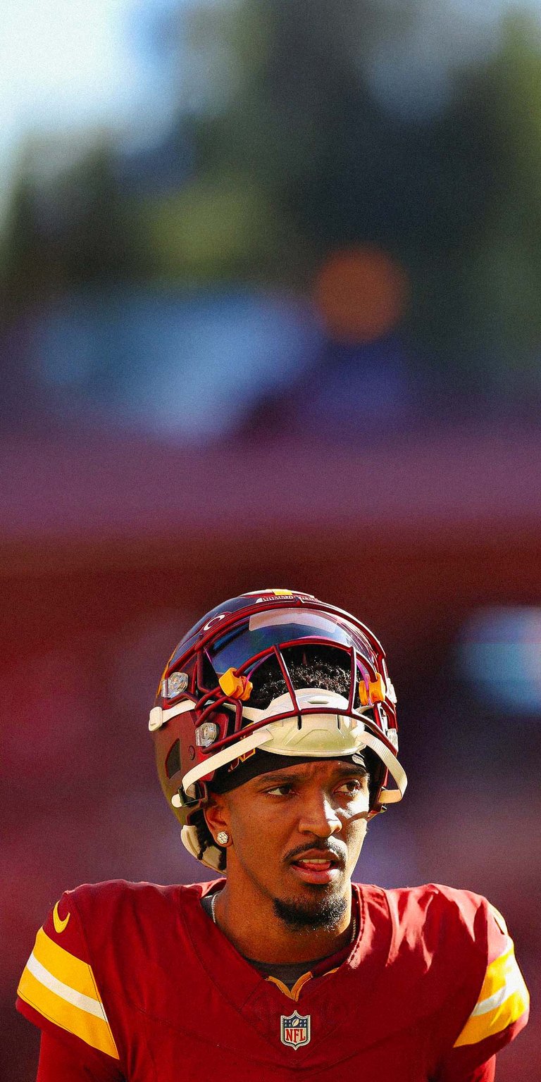 Jayden Daniels looks on Wallpaper 4k iPhone