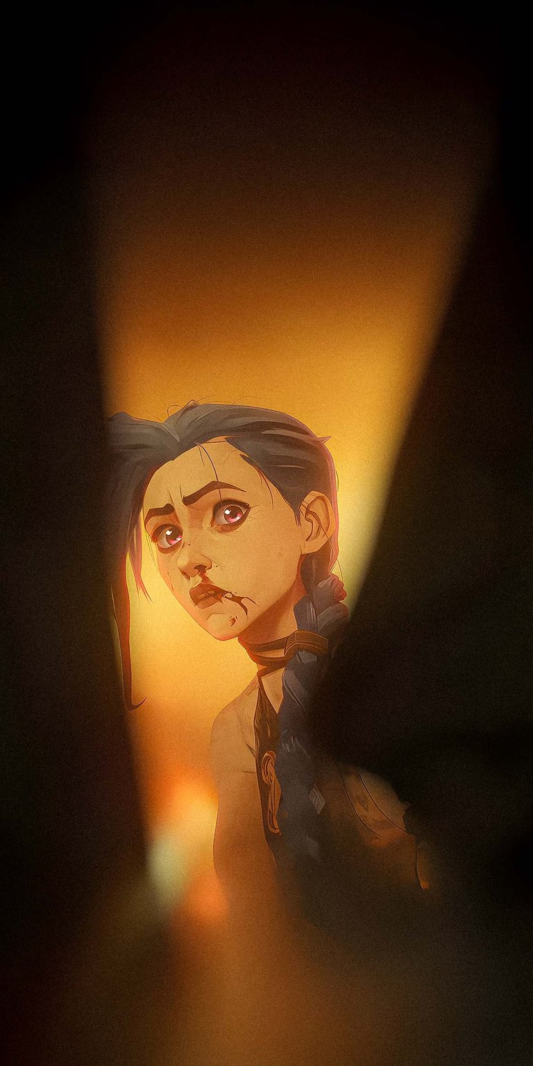 Jinx seeing Isha run League of Legends Wallpaper