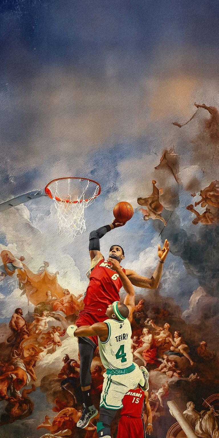 Lebron James painting wallpaper 4k phone