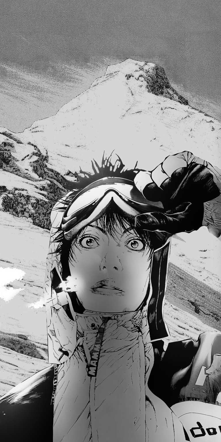 Download this stunning Summit 4K wallpaper for your iPhone, featuring a close-up of a person with goggles against a mountain backdrop. This high-resolution wallpaper highlights intricate line work, detailed goggles, and a 'MAMMUT' zipper pull.