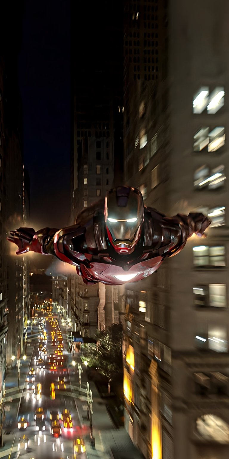 Iron Man flying wallpaper 4K