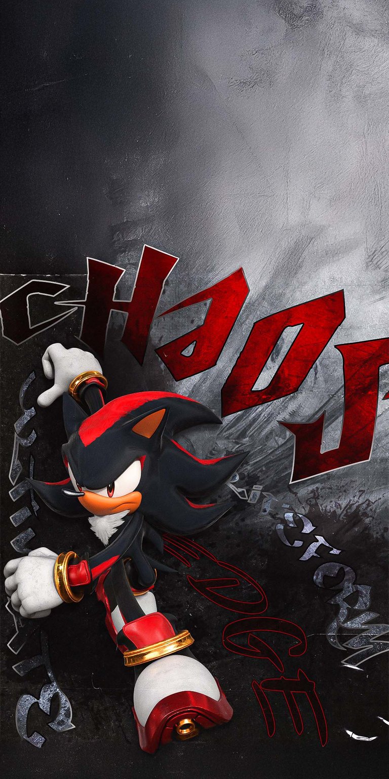 Shadow the Hedgehog chaos art iOS wallpaper 4K