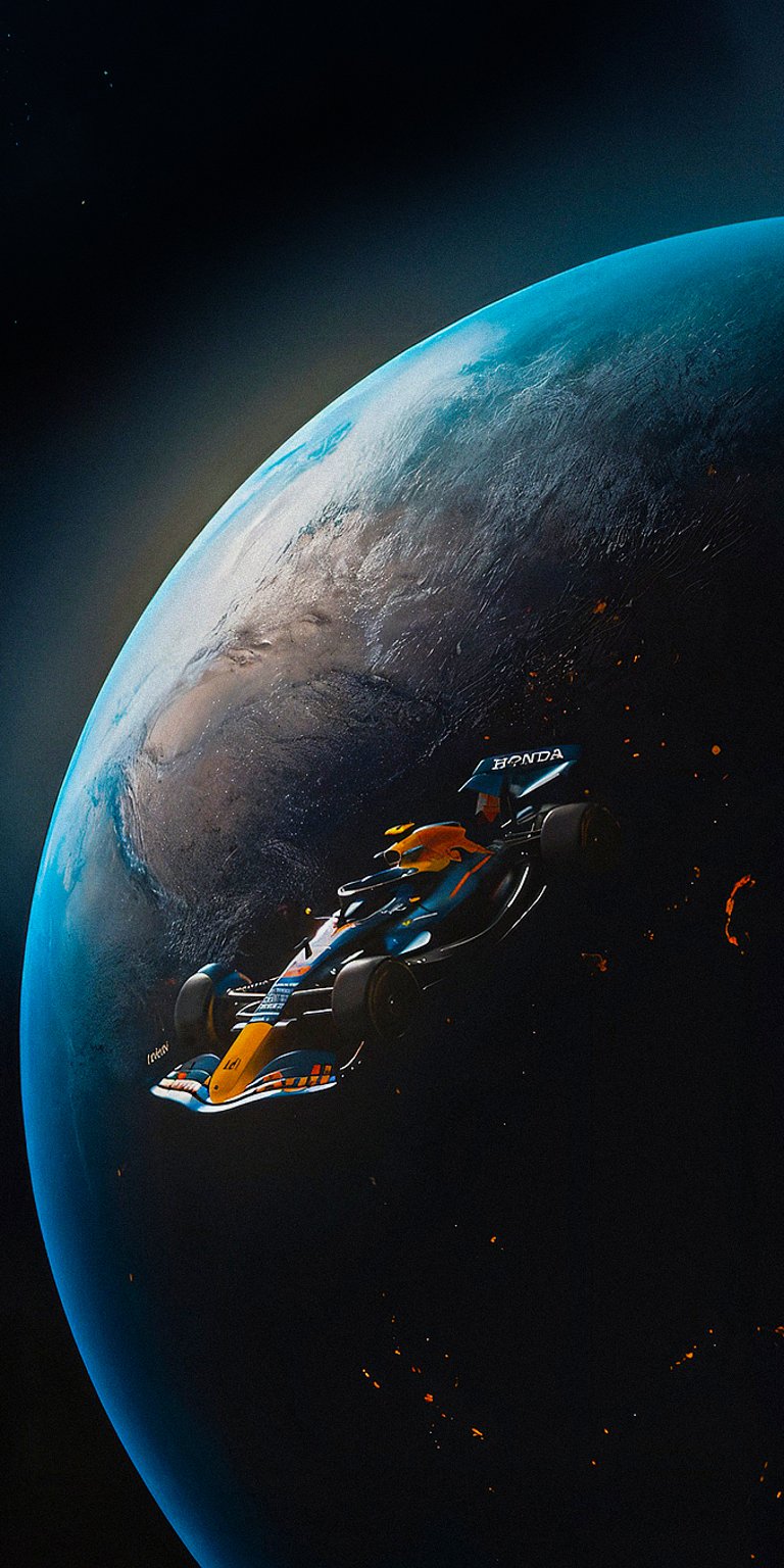 Honda Red Bull Racing in space wallpapers for iPhone