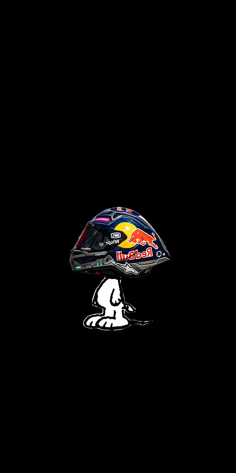 Snoopy F1 Redbull helmet iPhone wallpaper 4K
