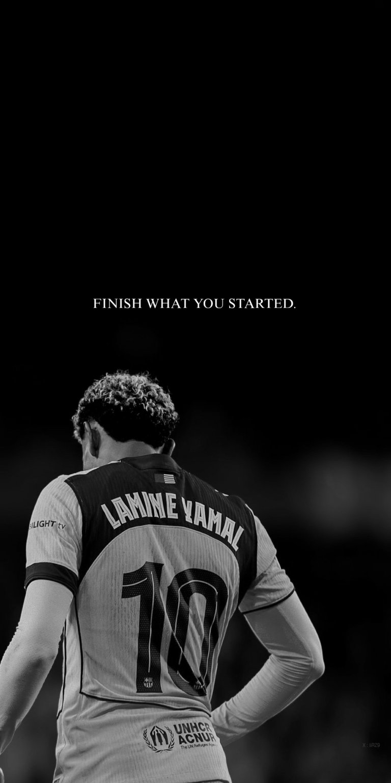 This wallpaper iPhone is a motivational wallpaper of the FC Barcelona and Spain national team footballer, Lamine Yamal.