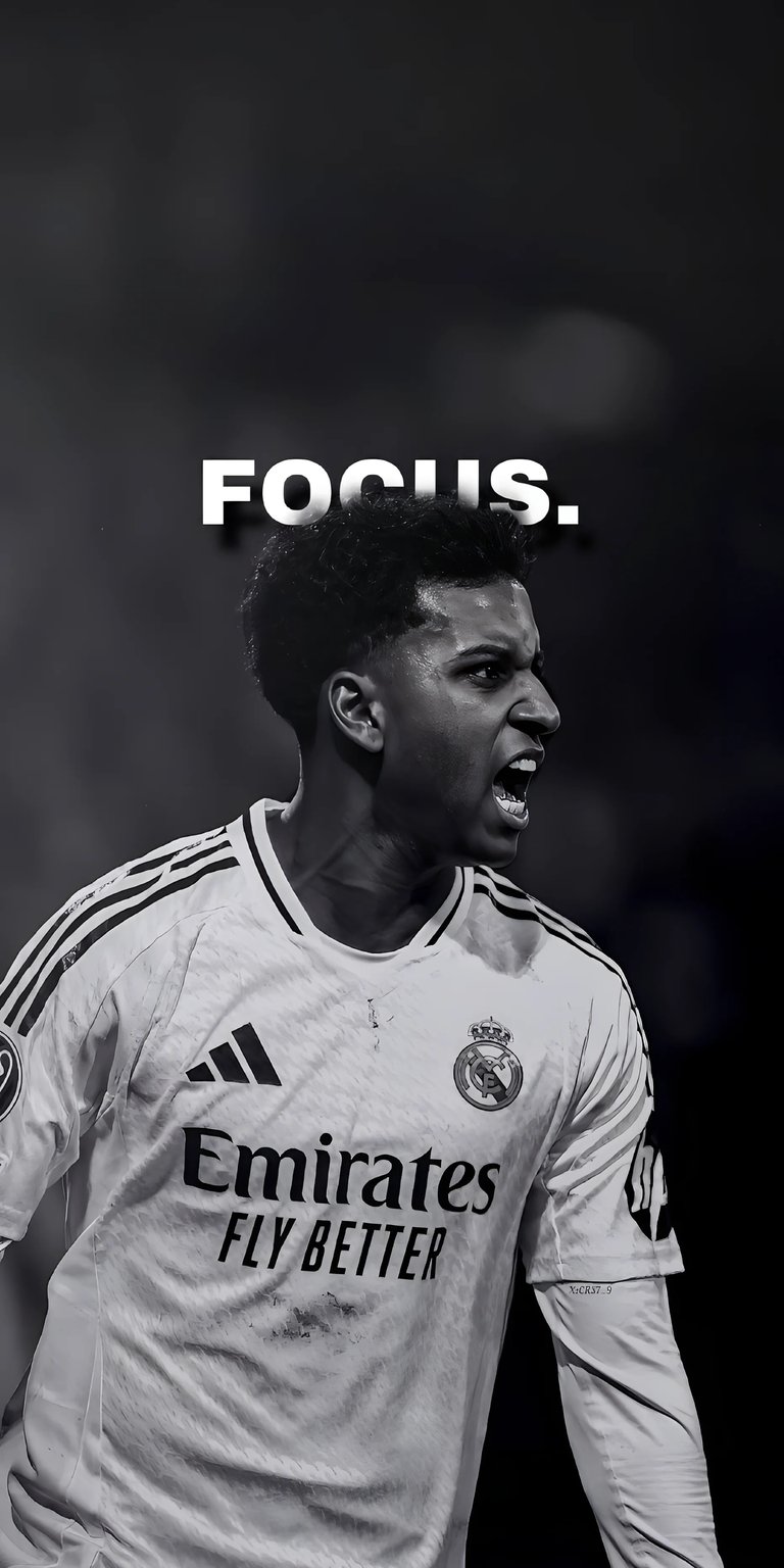 Rodrygo Goes football black and white 4k wallpaper iPhone