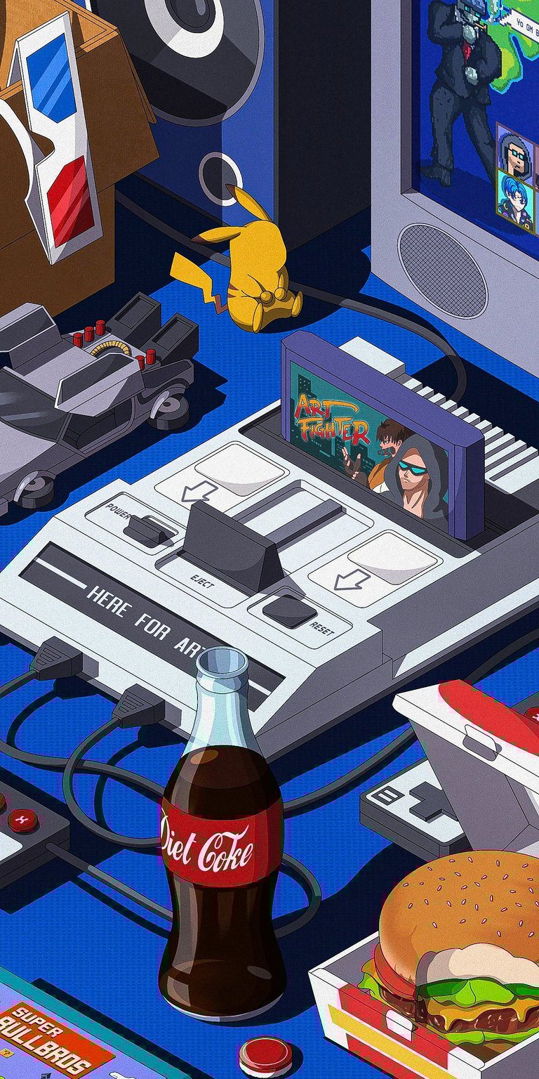 Retro gamer set up wallpaper iOS