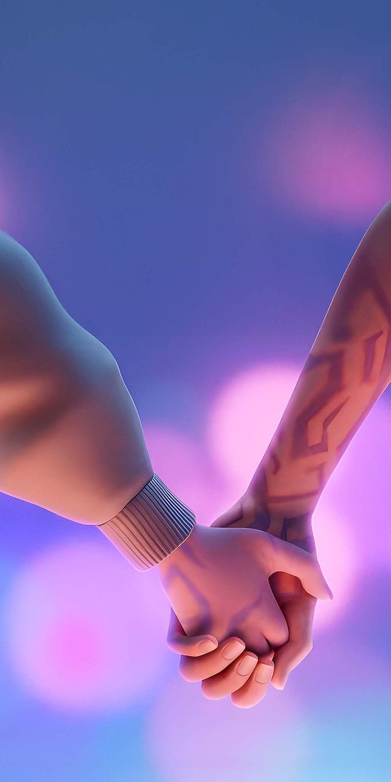 Jinu and Rumi holding hands wallpaper 4k iPhone