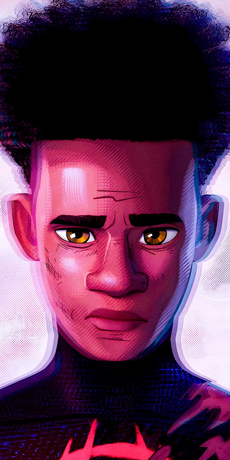 Miles Morales face wallpaper iPhone 4K