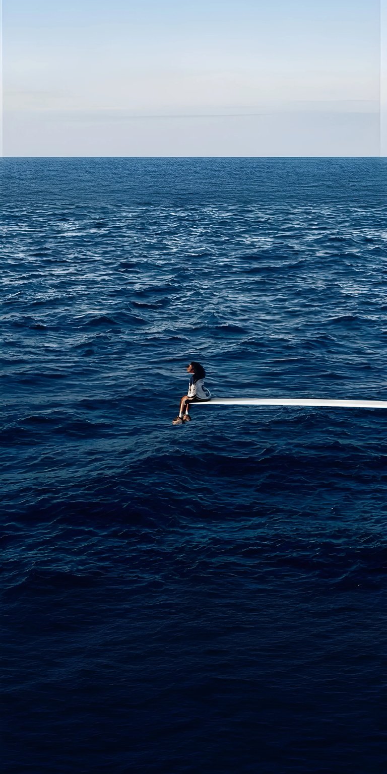 This stunning 4K wallpaper features SZA perched above the ocean, evoking a sense of peace, and is perfect for your iPhone. The expansive ocean and distant sky provide a serene backdrop for this unique wallpaper.