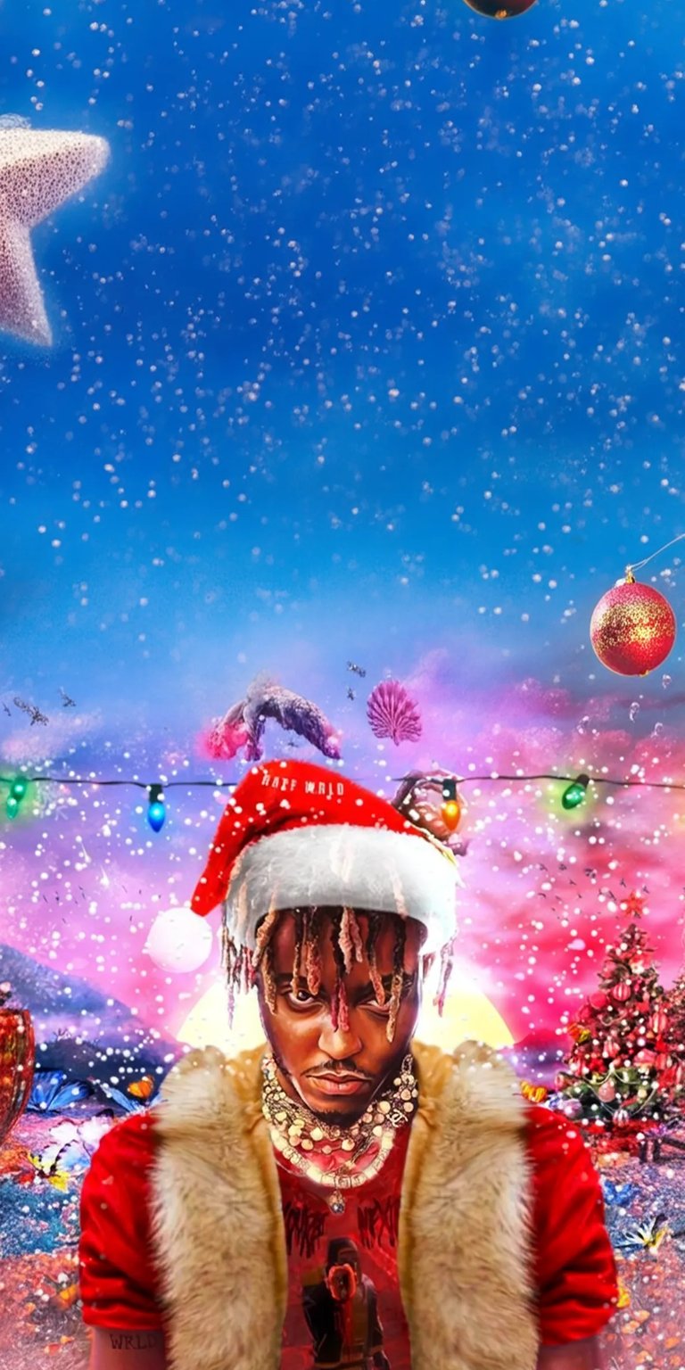 Juice WRLD christmas phone wallpaper HD