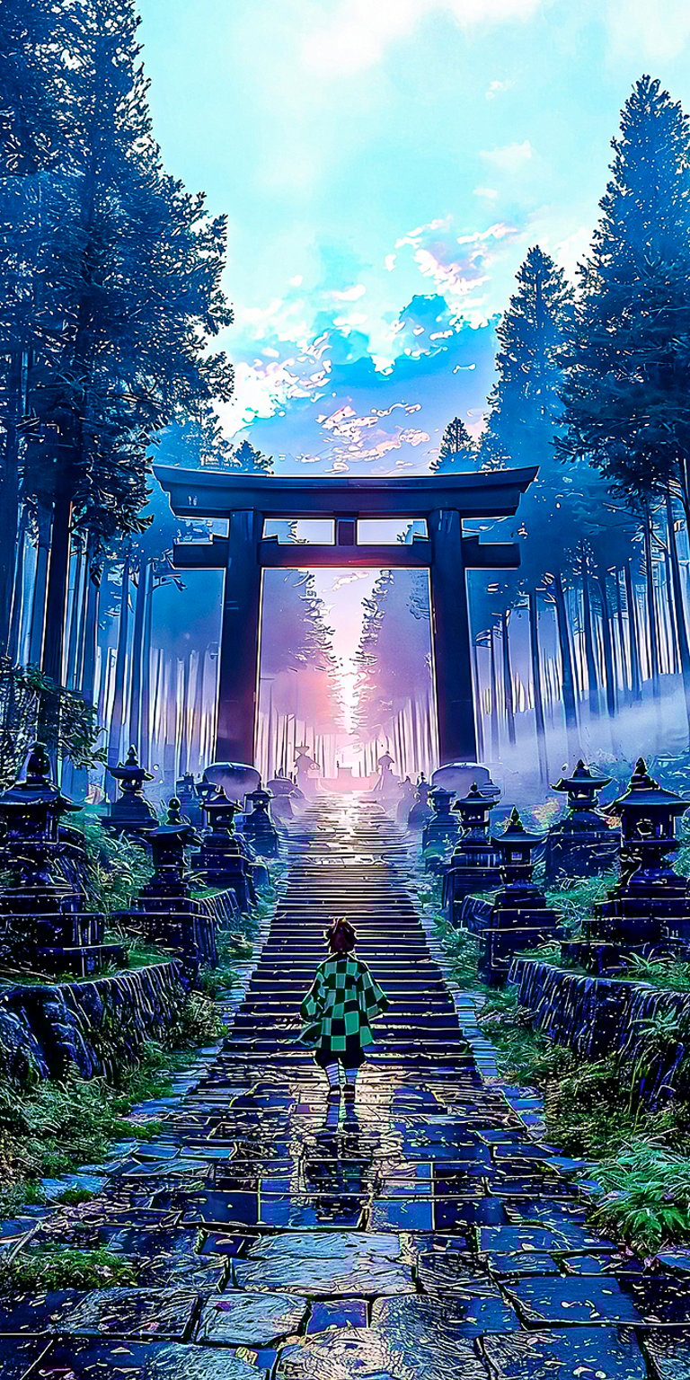 Demon Slayer Animated HDR wallpaper iPhone 4K