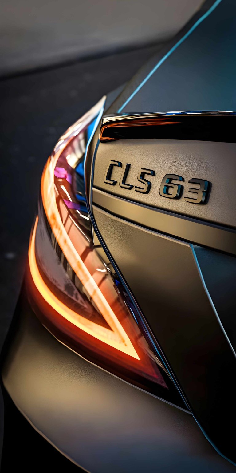 Show off luxury automotive design with this sleek Mercedes CLS 63 4K wallpaper. This wallpaper for iPhone highlights the aggressive taillights and polished metallic finish of a modern supercar.