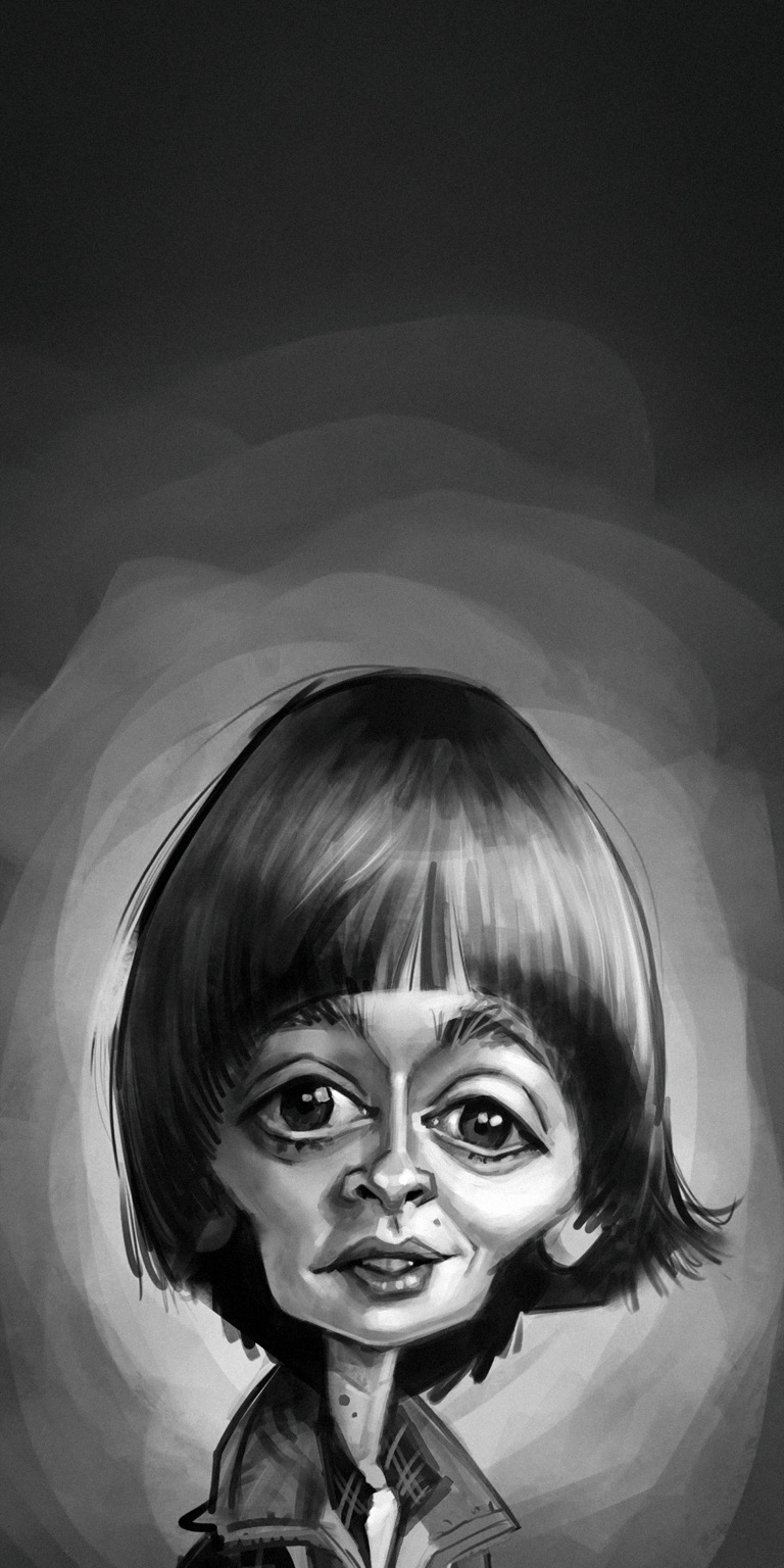 Download this stylized Will Byers wallpaper in 4K for your iPhone. The unique wallpaper features the Stranger Things character with a bowl cut and oversized eyes.