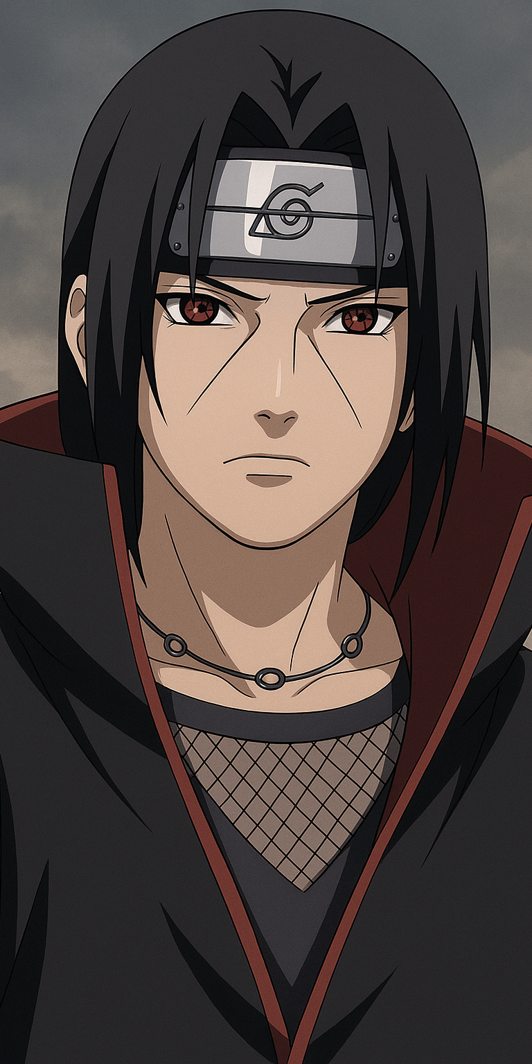 Itachi Uchiha portrait wallpaper for iPhone 4K