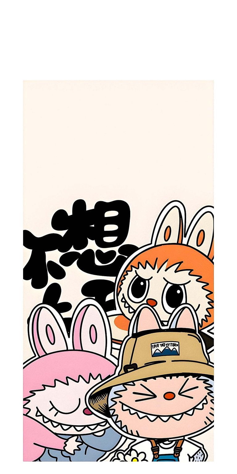 Labubu characters wallpaper HD iPhone