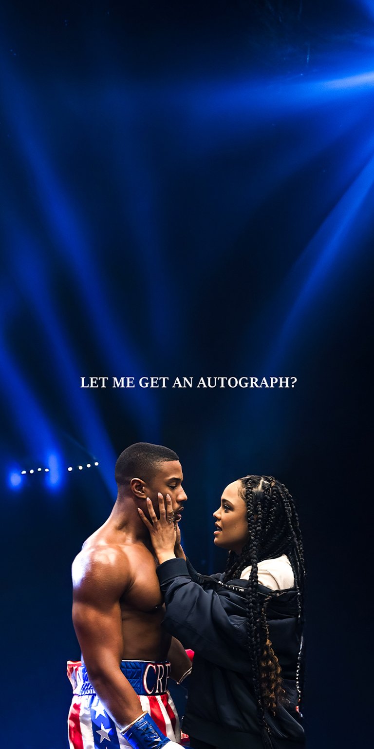 Adonis Creed and Bianca Taylor in the ring motivational wallpaper iPhone 4K