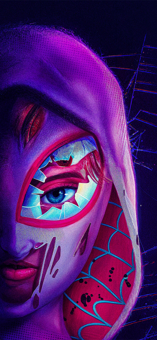 Gwen Stacy matching wallpaper iPhone 4K