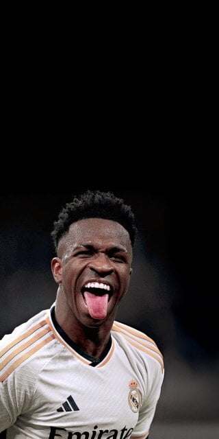 Vinicius Jr. tongue out photo wallpaper