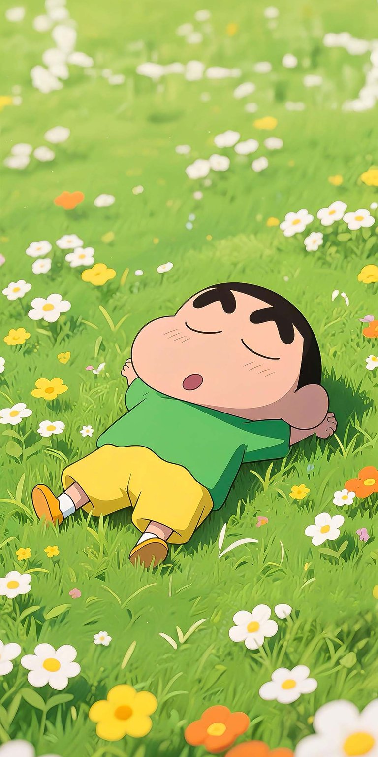 Shin-chan sleeping wallpaper iPhone 4K