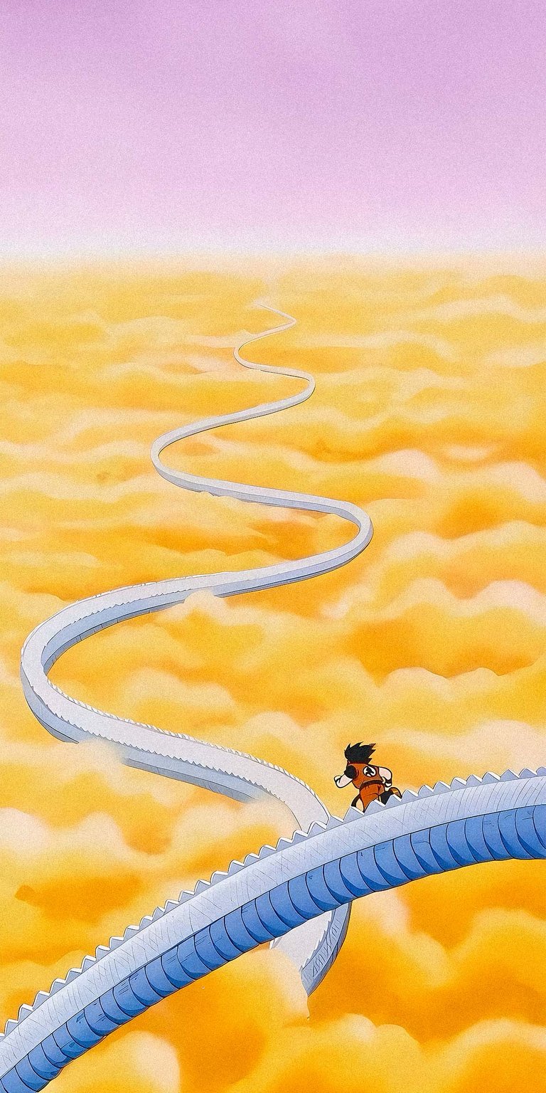 Goku Running on Snake Way Dragonball Z Wallpaper