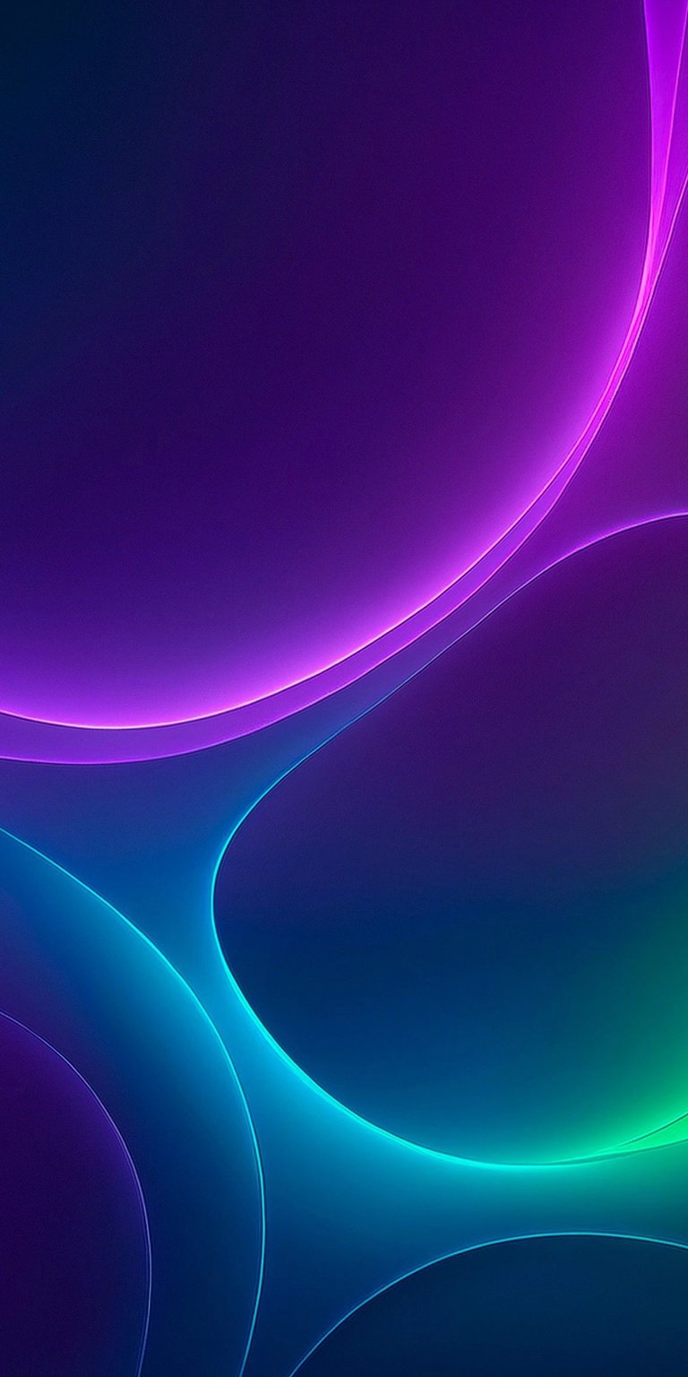 This abstract wallpaper in 4K resolution is the perfect addition to your iPhone, displaying neon lines and a vibrant purple and blue color scheme. This wallpaper provides a sleek, modern look with its smooth curves.