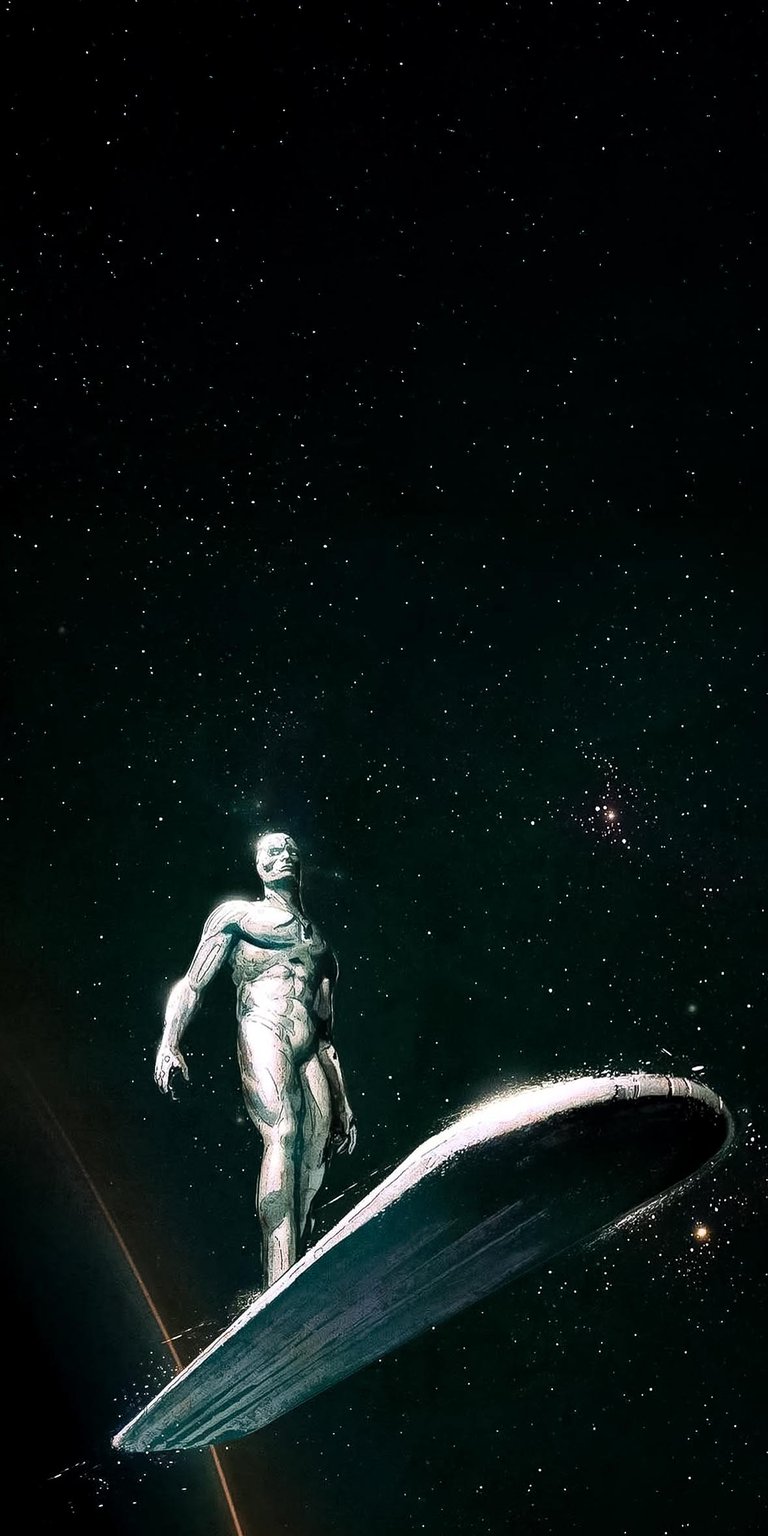 Silver Surfer in space iPhone wallpaper HD
