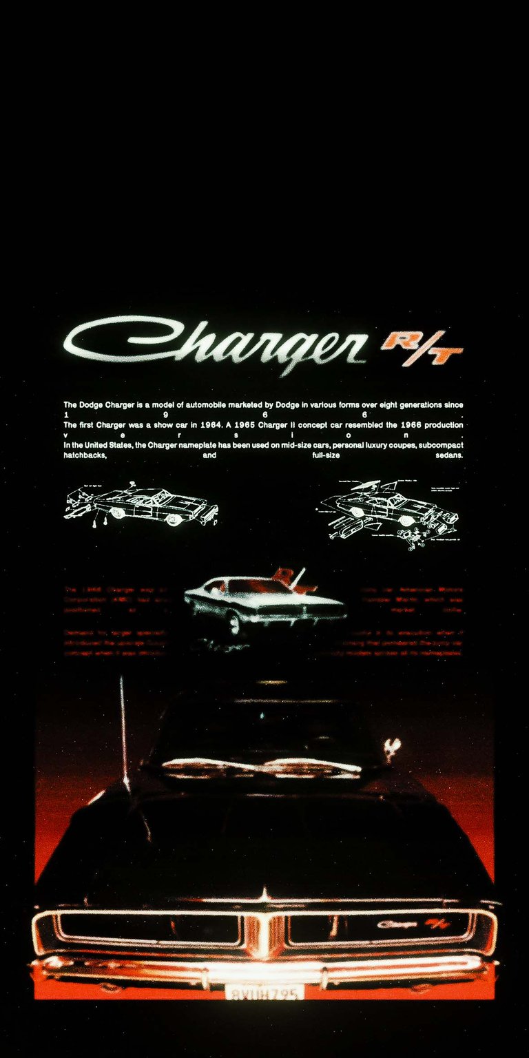 Dodge Charger RT poster art iPhone wallpaper 4K