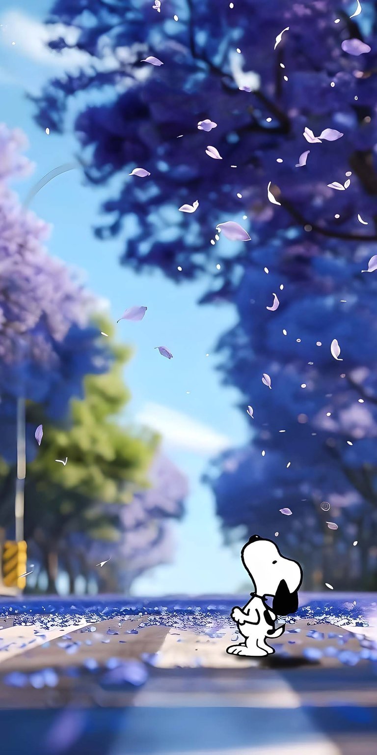 Snoopy drops wallpaper for iOS 4K