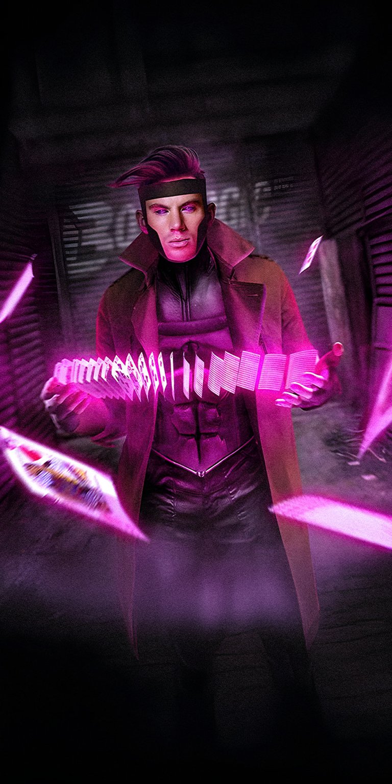 Gambit pink cards wallpaper HD iPhone