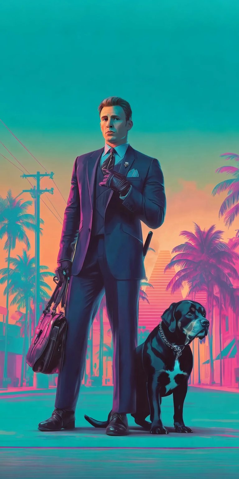 Captain America GTA 6 theme iPhone wallpaper HD